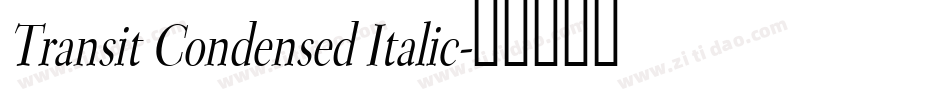 Transit Condensed Italic字体转换